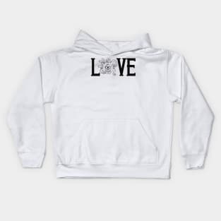 Beholder love 1 black Kids Hoodie